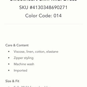 Anthropologie Linen Sweetheart NWT size 10